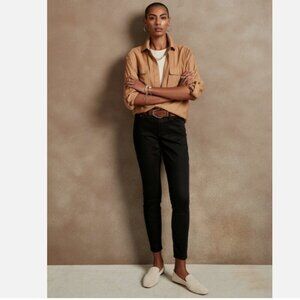 NEW Banana Republic Mid Rise Skinny Jeans Fade Resistant Black Size 26/2 RT$109